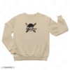 Zoro Logo V1 Beige Front Embroidery Sweatshirt Zoro Logo V1 Embroidery Sweatshirt