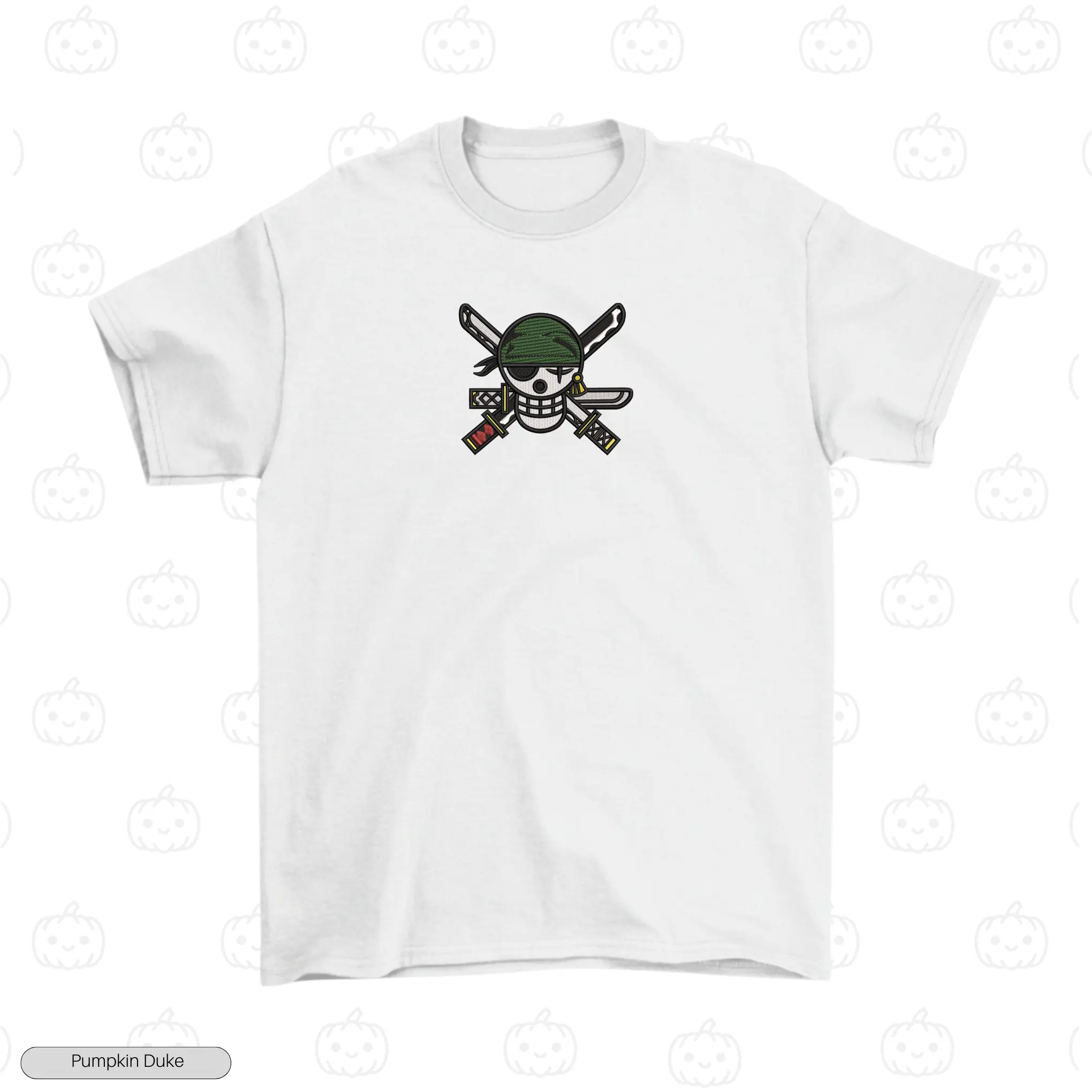Zoro Logo V2 White Front Embroidery T-Shirt Zoro Logo V2 Embroidery T-Shirt