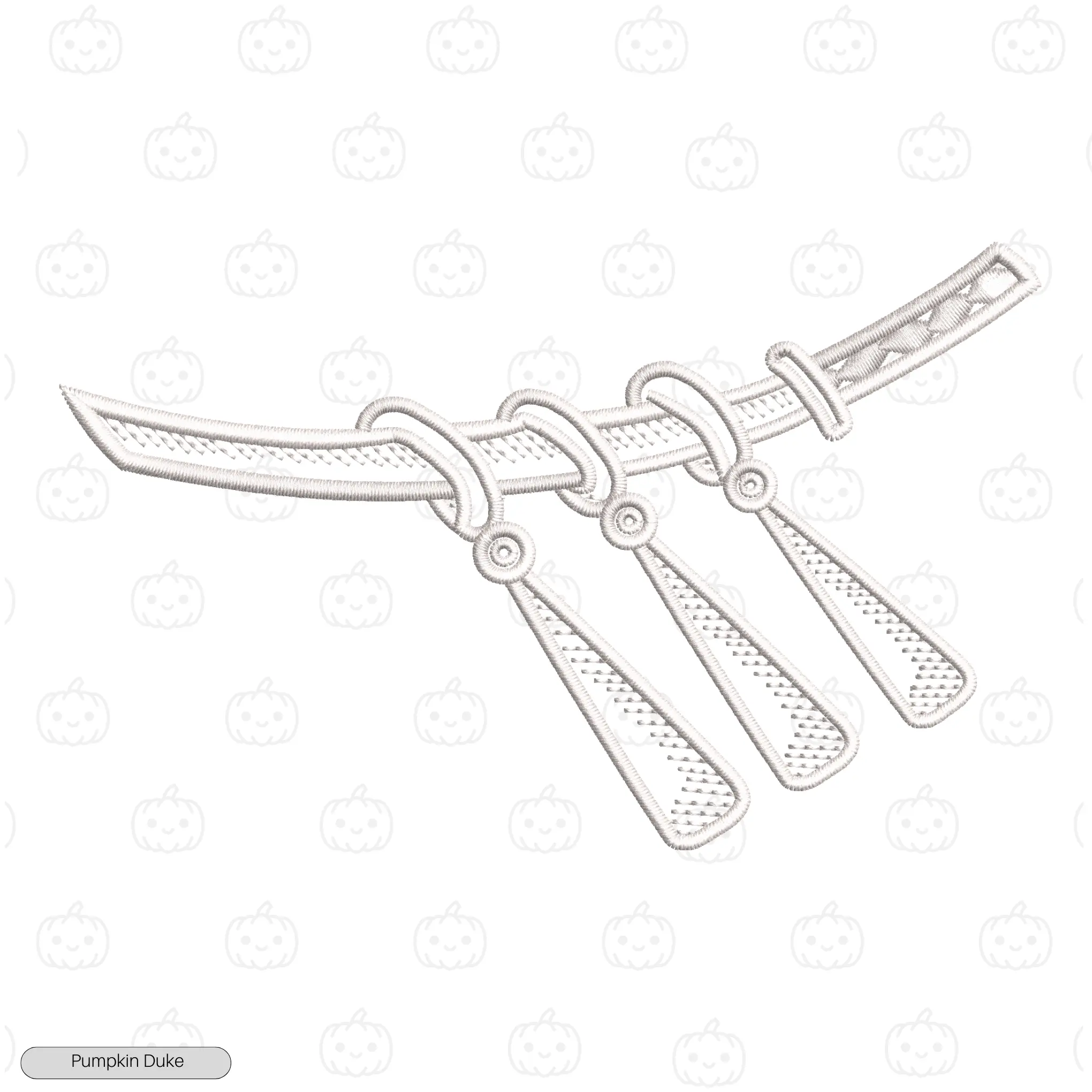 Roronoa Zoro Sword Earrings Embroidery T-Shirt