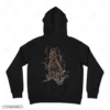 Anubis Jackal Black Back Embroidery Hoodie Anubis Jackal Embroidery Hoodie