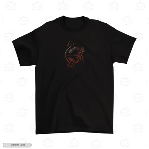 Black Swan Black Front Embroidery T-Shirt Black Swan Embroidery T-Shirt