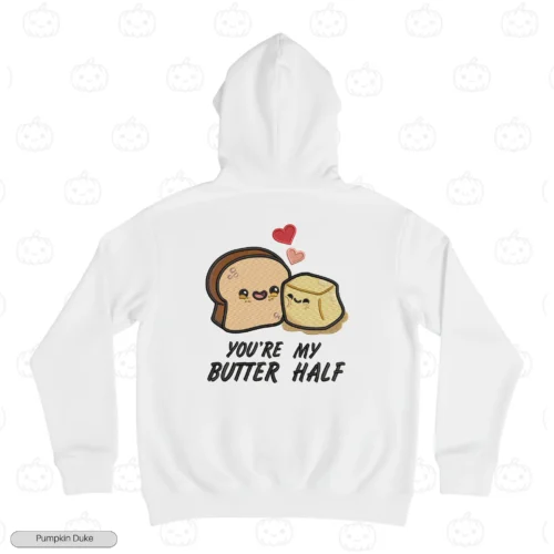 Butter Half Embroidery Hoodie
