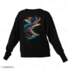 Colorful Galaxy Phoenix Art Embroidery Sweatshirt