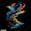 Colorful Galaxy Phoenix Art Embroidery T-Shirt