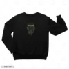 Cyber AI Face Black Front Embroidery Sweatshirt Cyber AI Face Embroidery Sweatshirt
