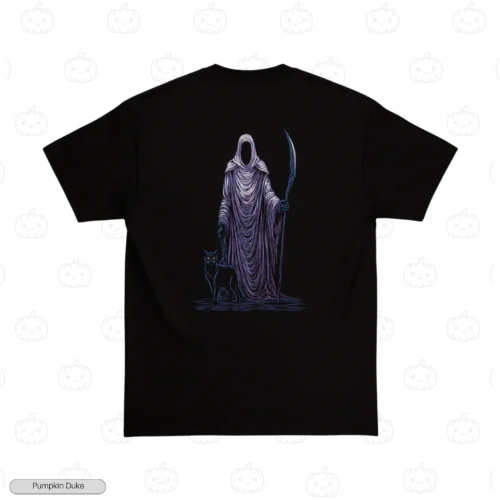 Dark Reaper With Cat Embroidery T-Shirt