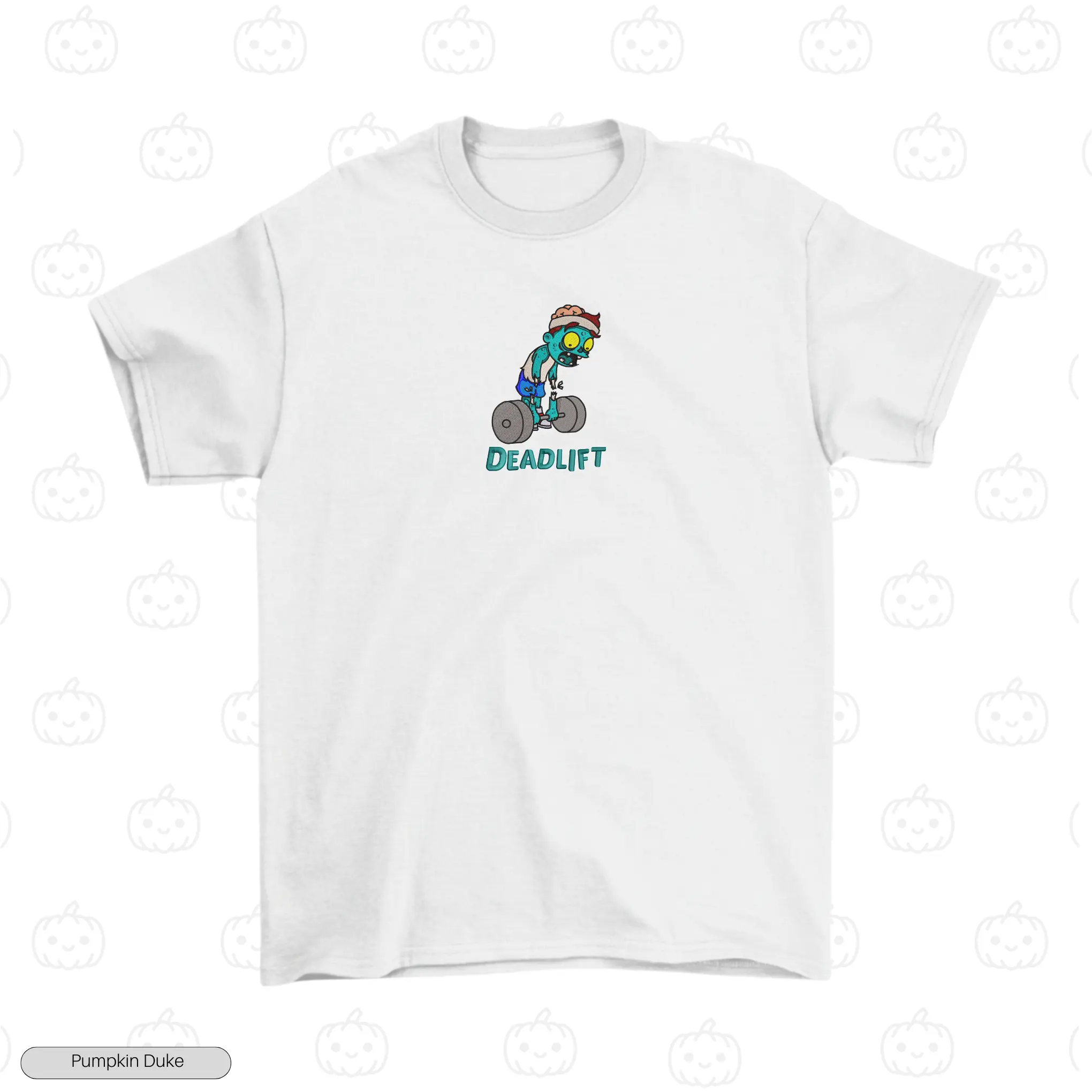 Zombie Deadlift Embroidery T-Shirt