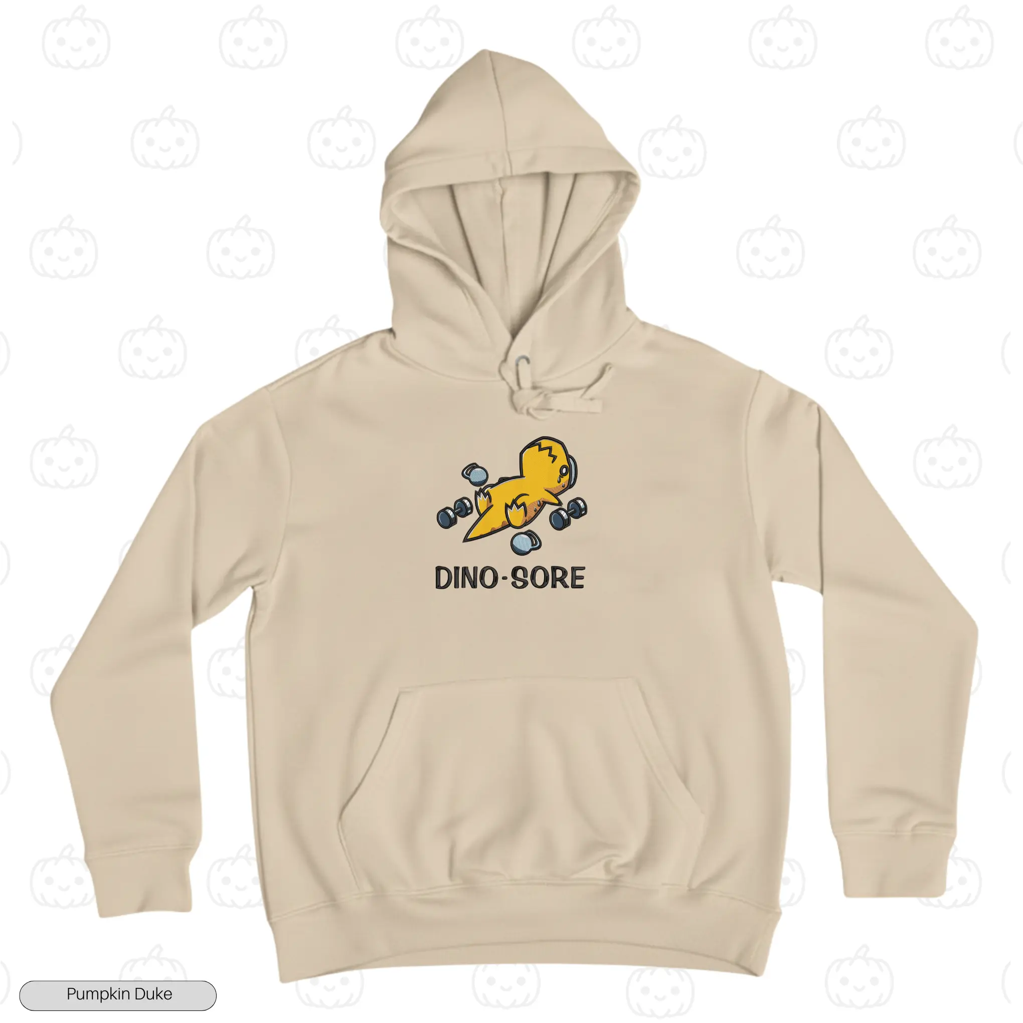 Dino Sore Embroidery Hoodie