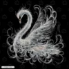 Elegant White Swan Embroidery Design Elegant White Swan Embroidery T-Shirt