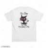 Everything Is Fine Cat Embroidery T-Shirt