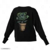 Eye Plant Black Back Embroidery Sweatshirt Eye Plant Embroidery Sweatshirt
