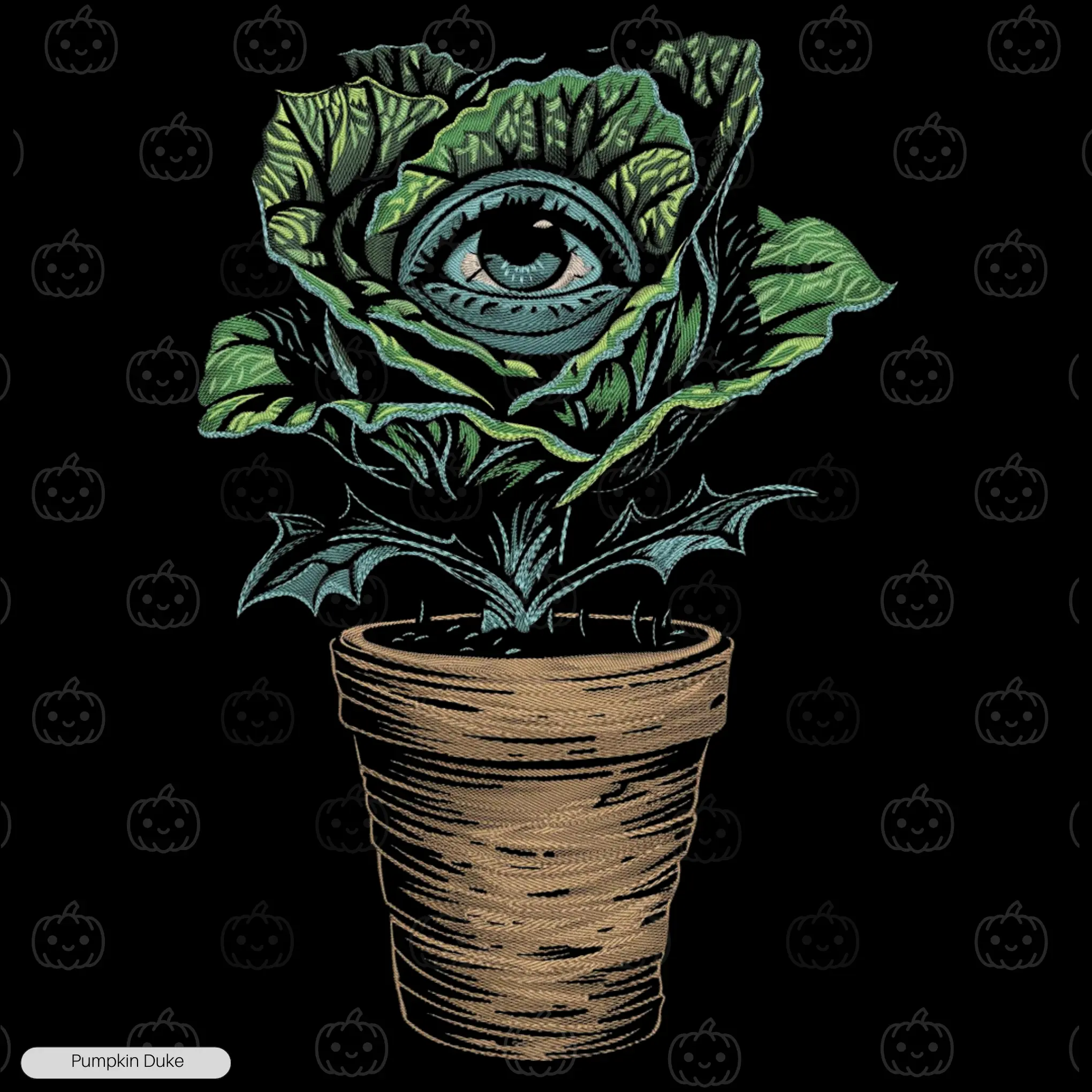 Eye Plant Embroidery Design Eye Plant Embroidery Sweatshirt