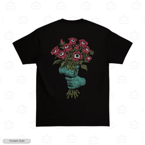 Eyeball Flower Bouquet Embroidery T-Shirt