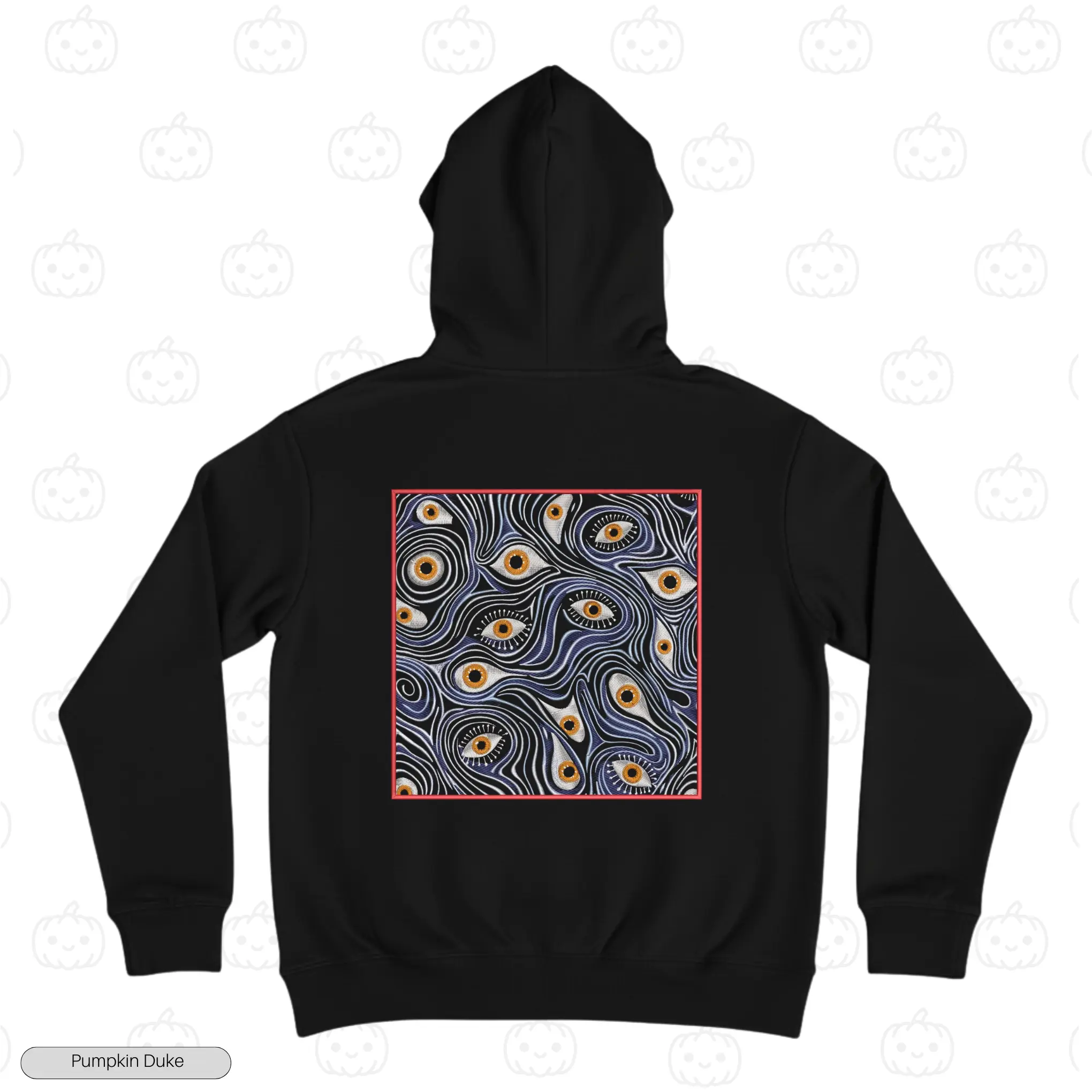 Eyes Portrait Black Back Embroidery Hoodie Eyes Portrait Embroidery Hoodie