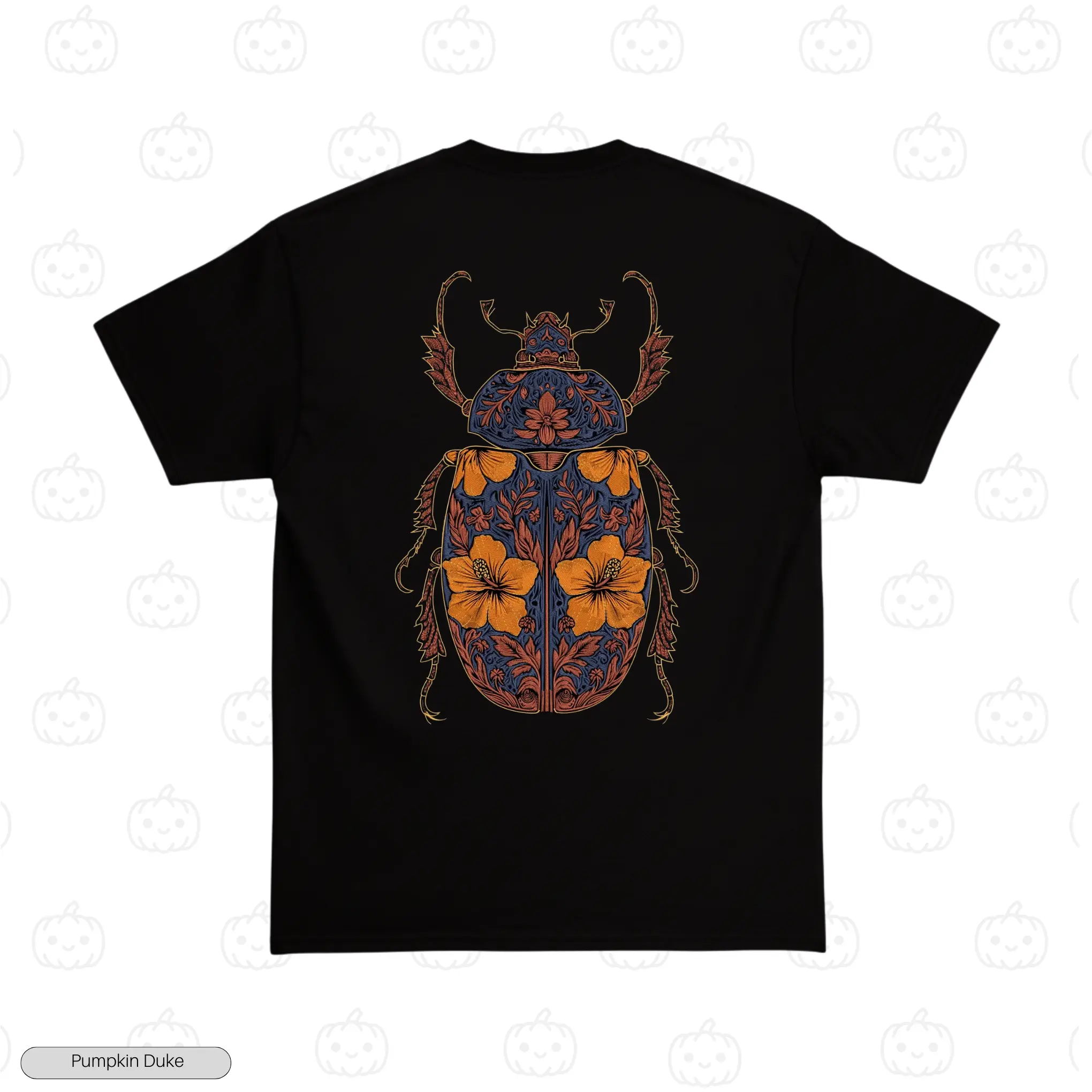 Floral Beetle Embroidery T-Shirt