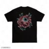 Floral Eyeball Embroidery T-Shirt