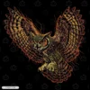 Flying Owl Embroidery Hoodie