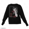 Girl Red Spider Lily Embroidery Sweatshirt