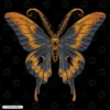Golden Atlas Moth Embroidery T-Shirt
