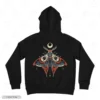 Gothic Luna Moth Embroidery Hoodie