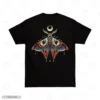 Gothic Luna Moth Black Back Embroidery T-Shirt Gothic Luna Moth Embroidery T-Shirt