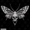 Gothic Skull Moth Embroidery Design Gothic Skull Moth Embroidery Hoodie