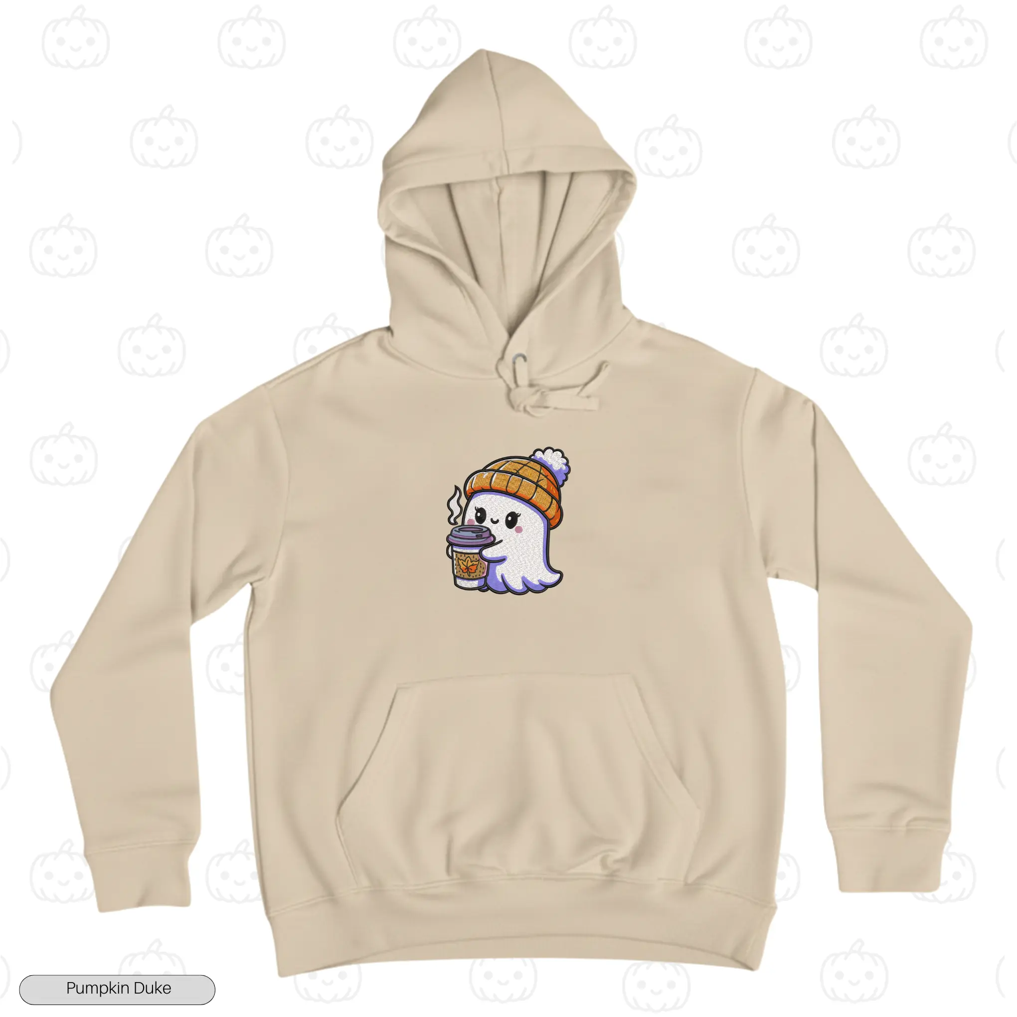 Happy Queen Boo Embroidery Hoodie