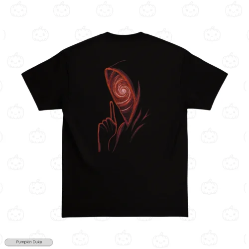 Hooded Spiral Face Embroidery T-Shirt