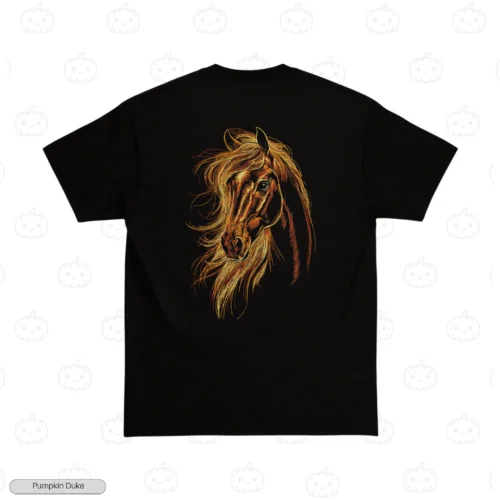 Horse Realistic Art Embroidery T-Shirt