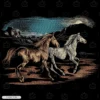 Horses Mountain Embroidery Design Horses Mountain Embroidery Sweatshirt