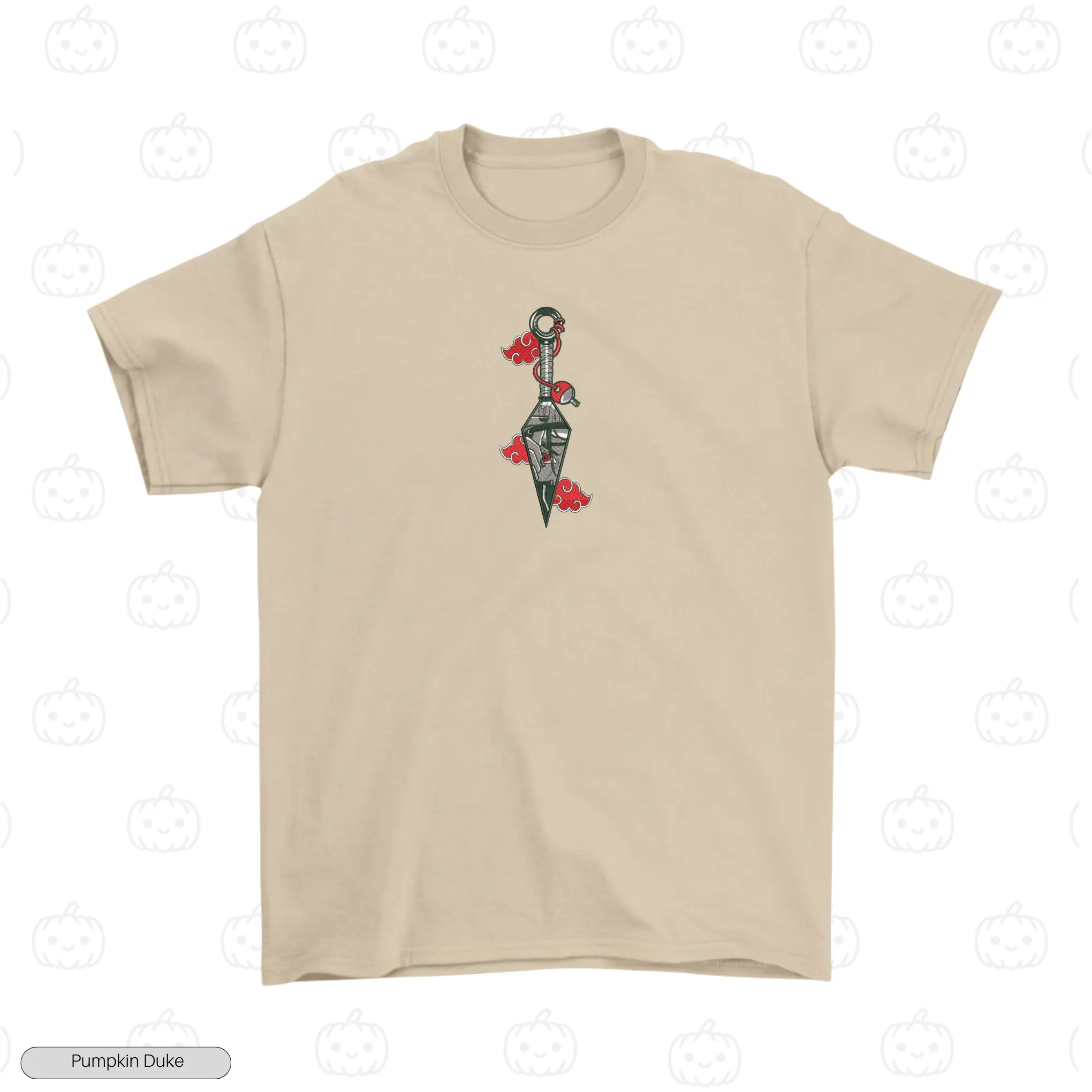 Itachi Red Moon Embroidery T-Shirt