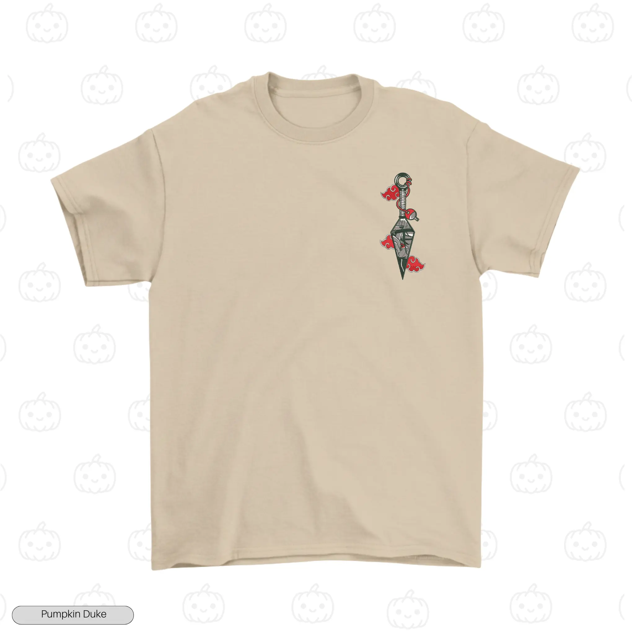 Itachi Red Moon Embroidery T-Shirt
