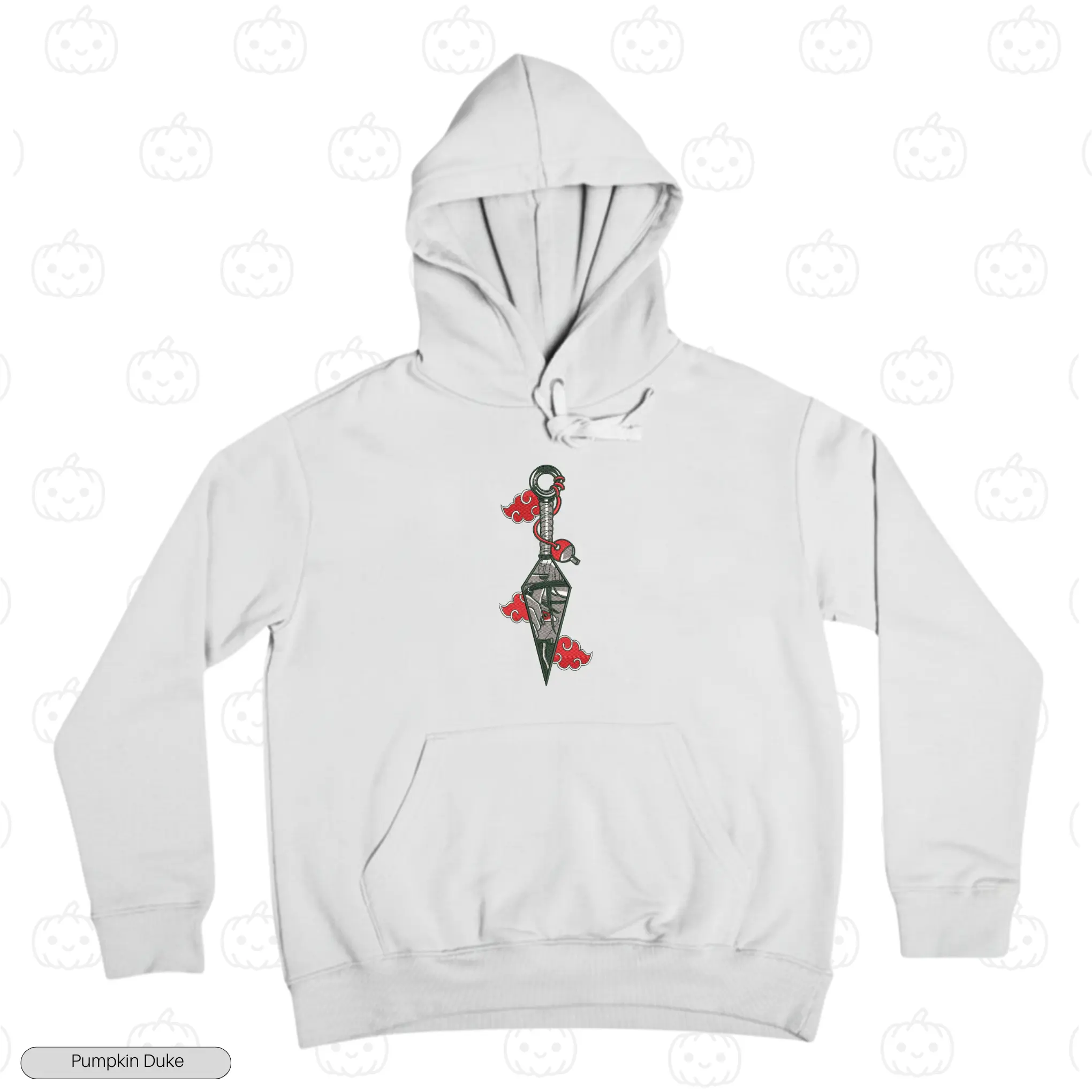 Itachi Red Moon Embroidery Hoodie