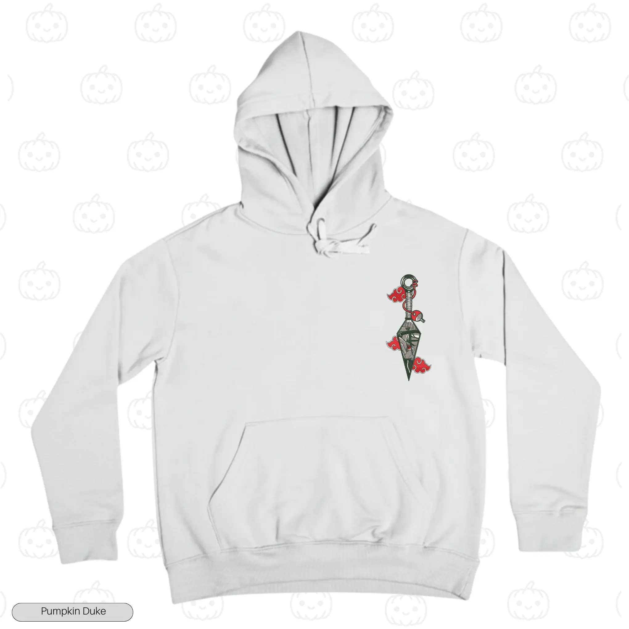 Itachi Red Moon Embroidery Hoodie