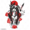 Itachi Red Moon Embroidery Hoodie