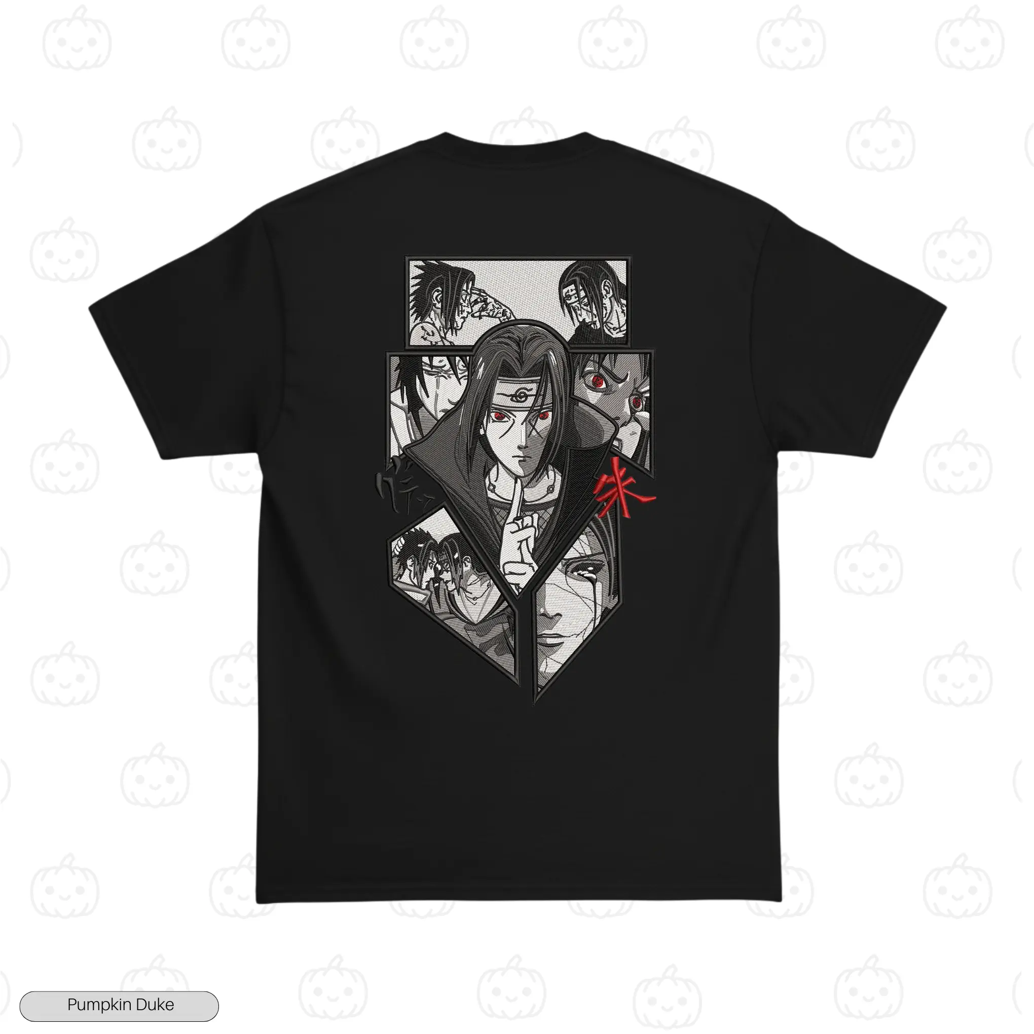 Itachi X Sasuki Embroidery T-Shirt