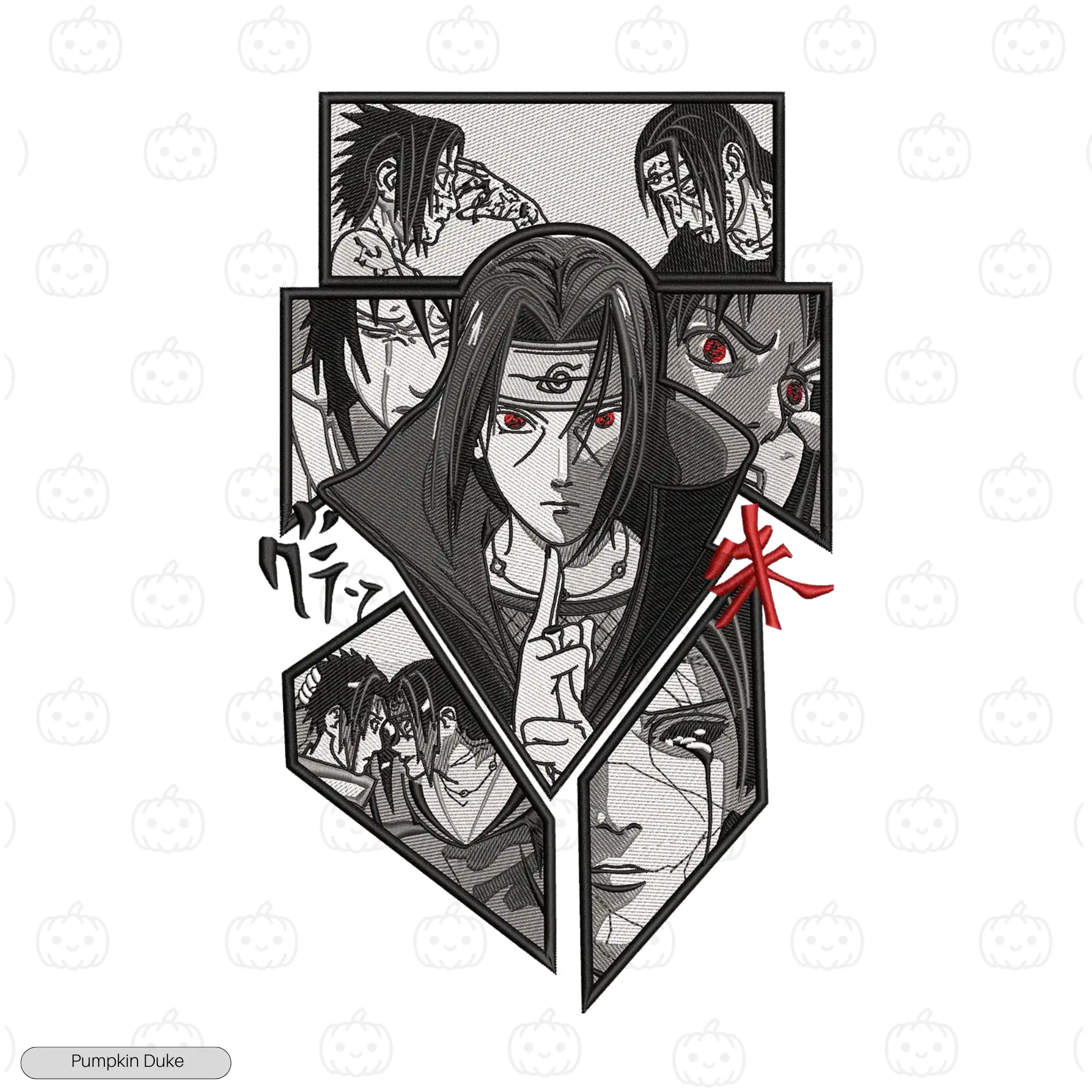 Itachi X Sasuki Embroidery Hoodie