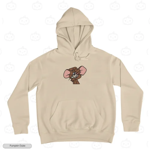 Jerry Goofy Face Embroidery Hoodie