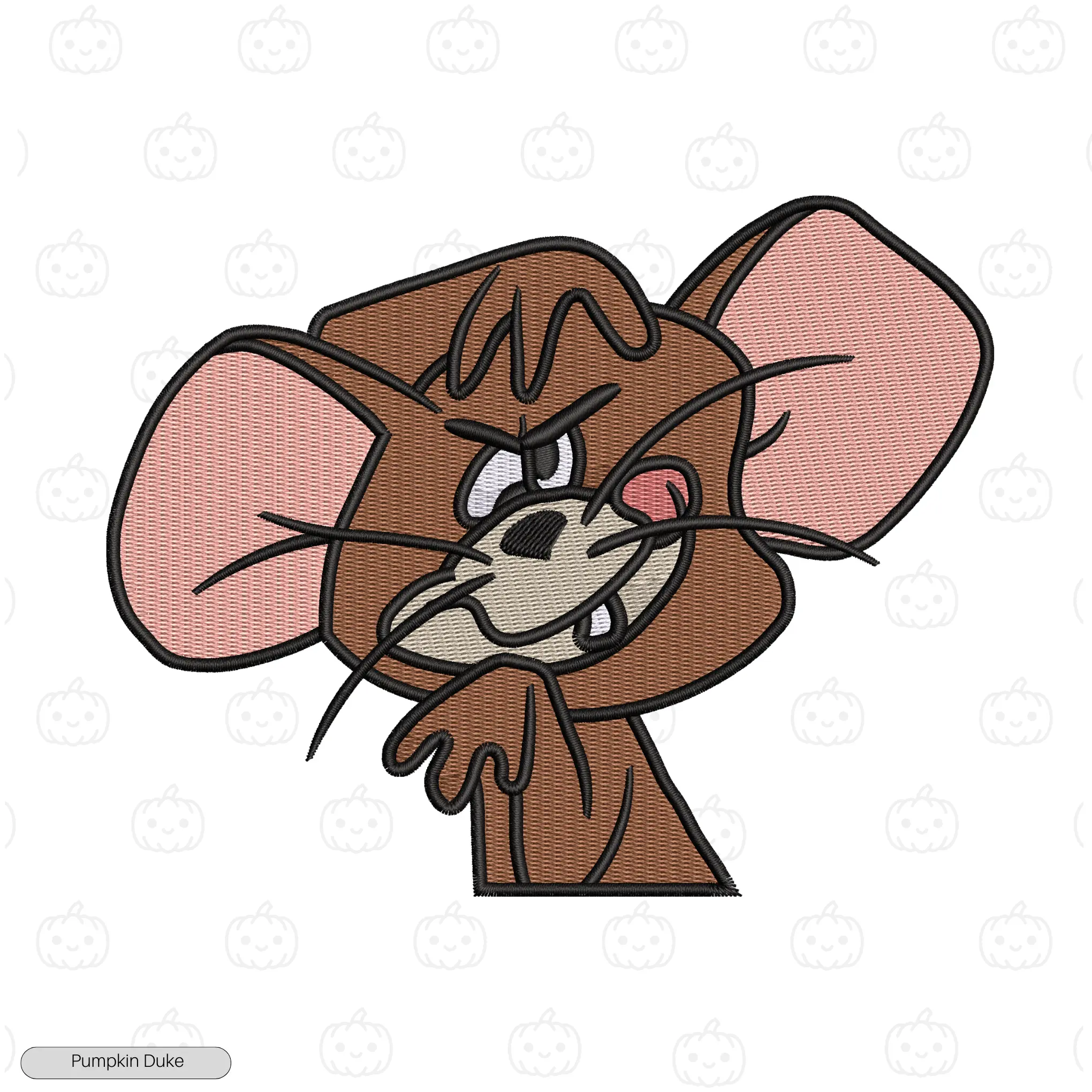 Jerry Goofy Face Embroidery Hoodie