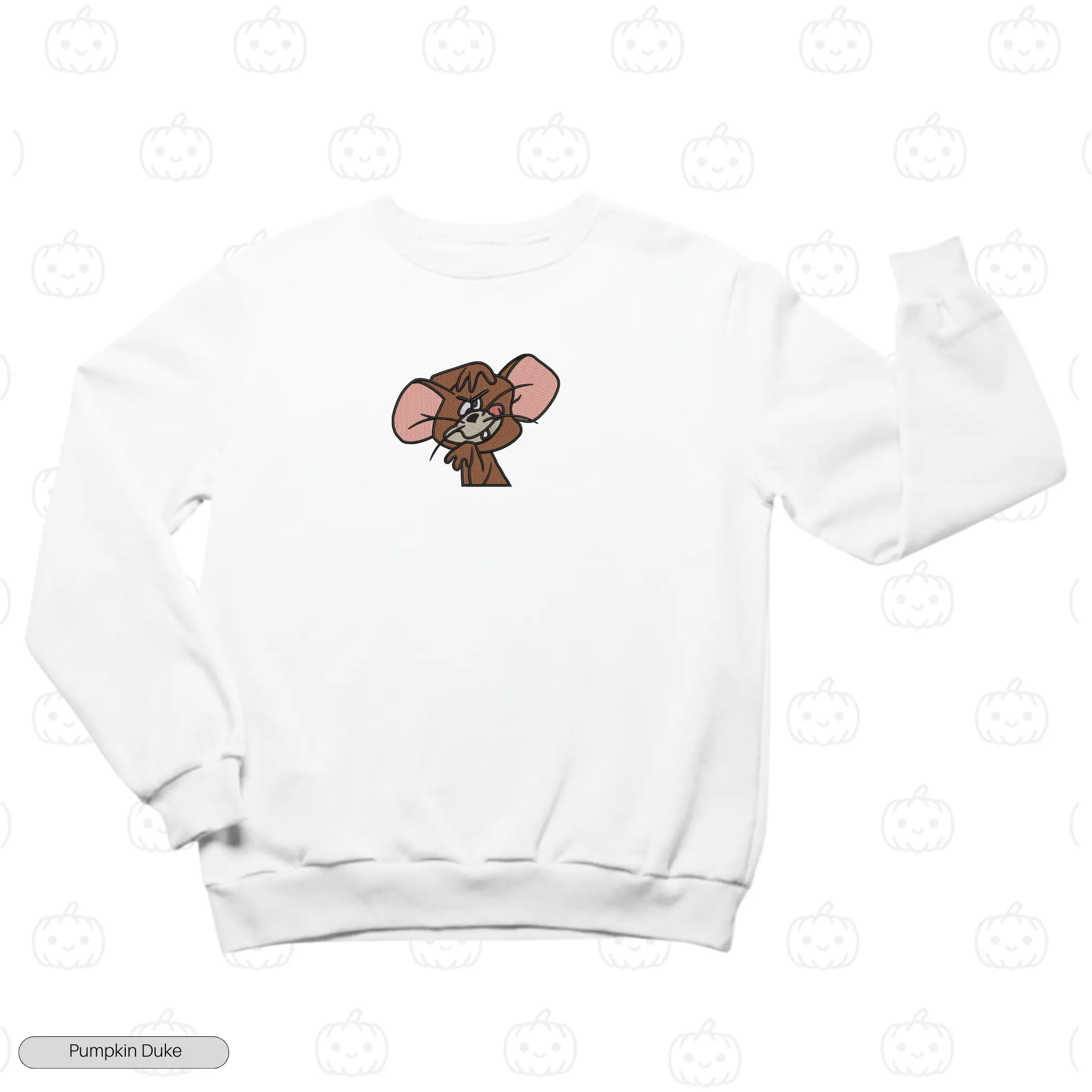 Jerry Goofy Face Embroidery Sweatshirt