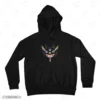 Laser Eyes Cat Black Front Embroidery Hoodie Laser Eyes Cat Embroidery Hoodie
