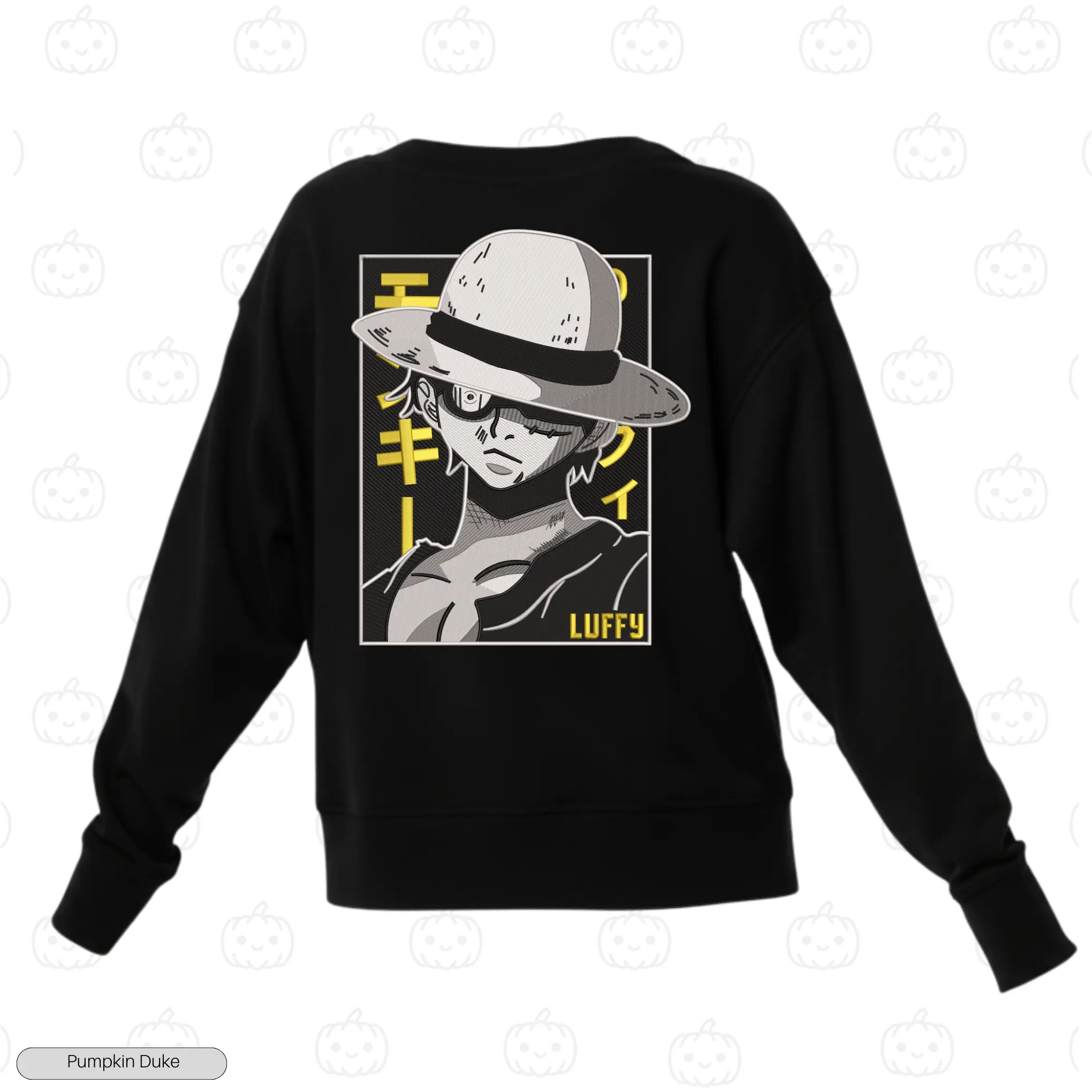 Luffy Face V1 Embroidery Sweatshirt