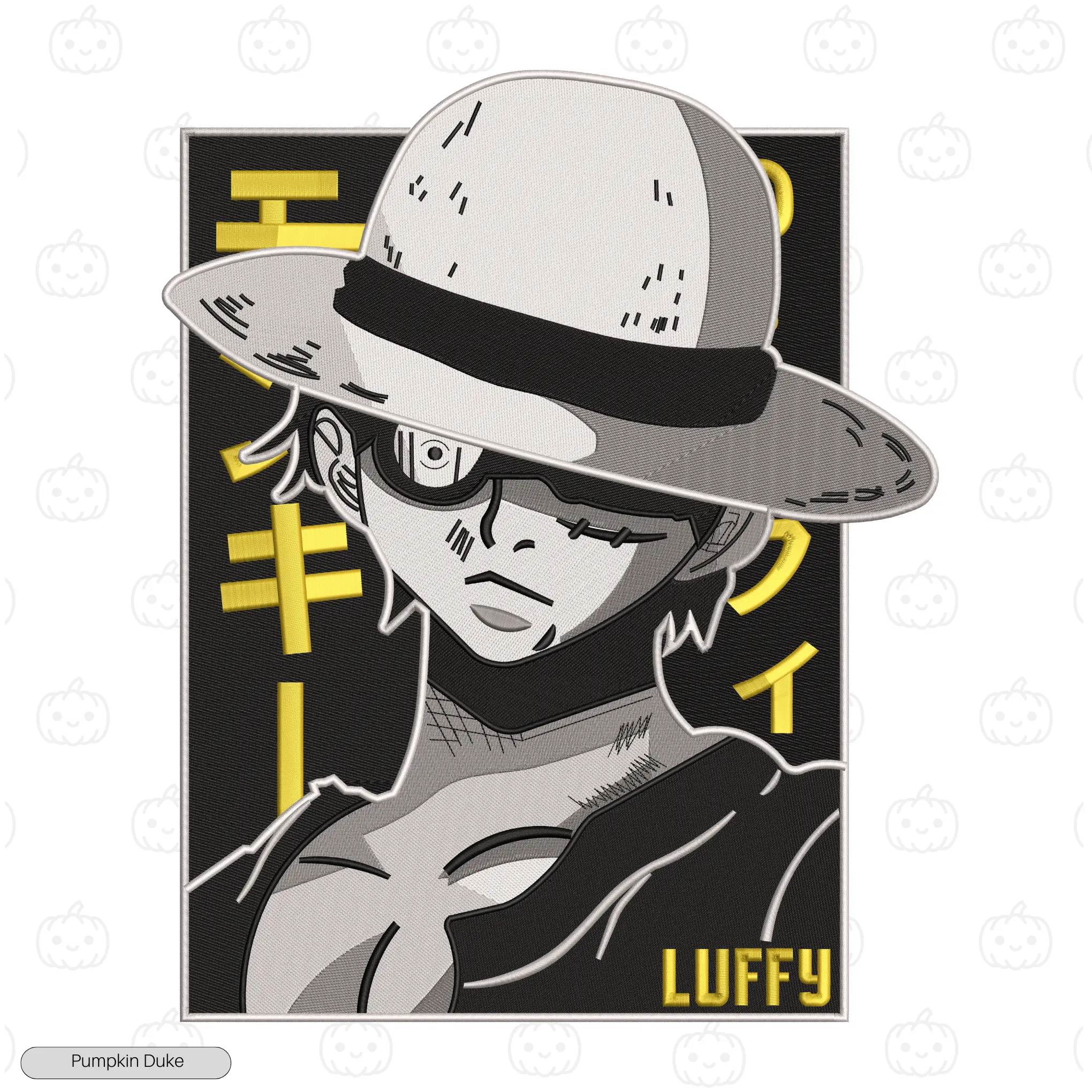 Luffy Face V1 Embroidery Hoodie