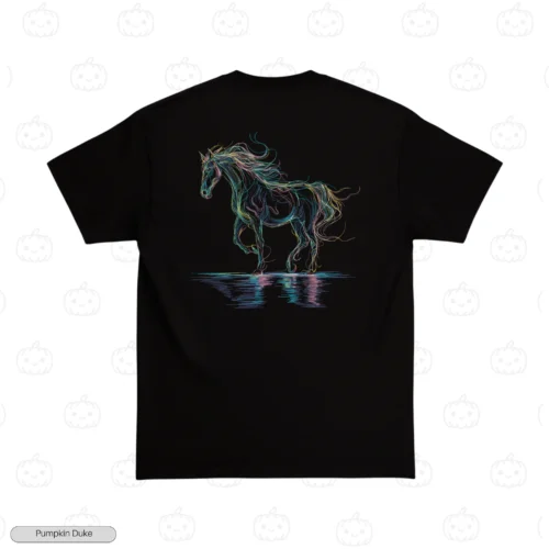 Majestic Horse Embroidery T-Shirt