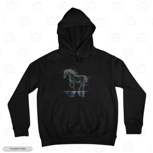 Majestic Horse Embroidery Hoodie