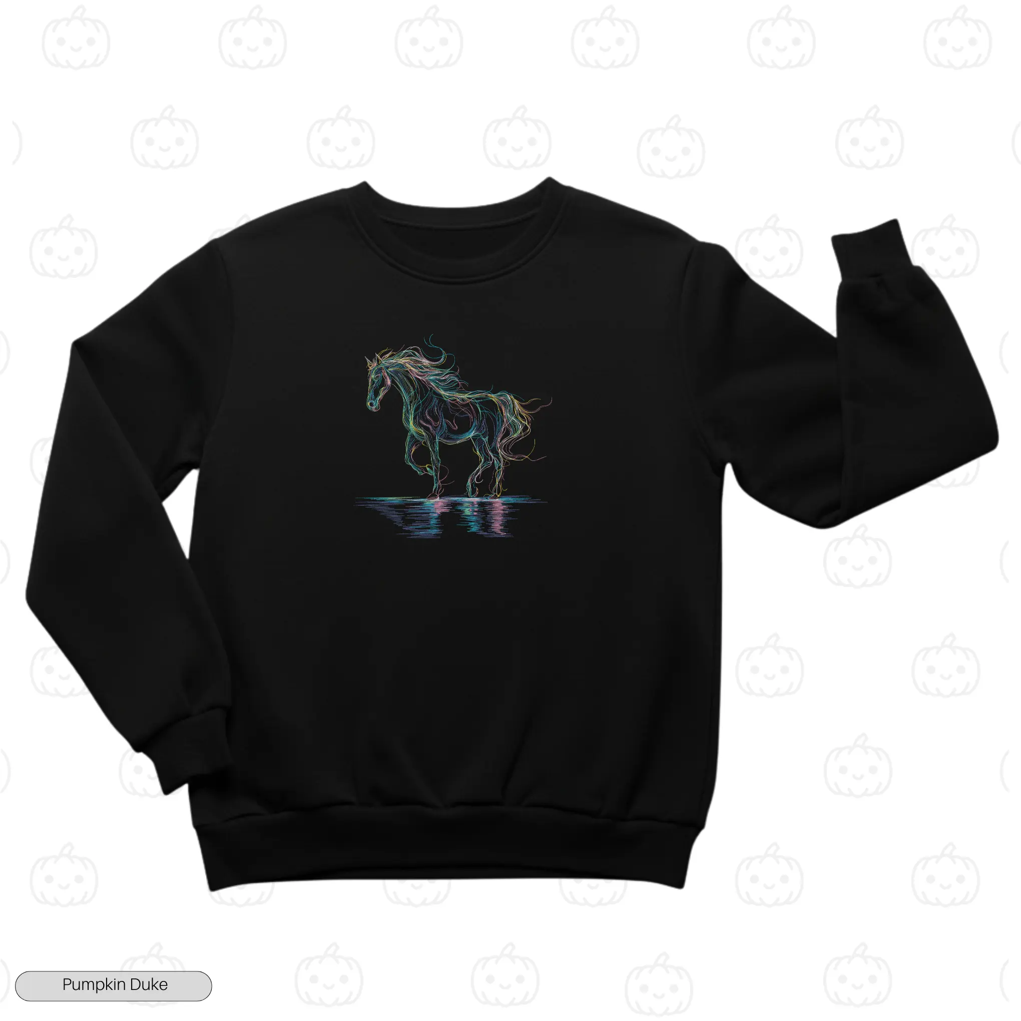 Majestic Horse Embroidery Sweatshirt