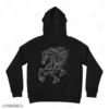 Majestic Rearing Horse Embroidery Hoodie