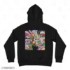 Psychedelic Floral Dragon Black Back Embroidery Hoodie Psychedelic Floral Dragon Embroidery Hoodie