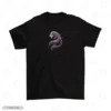 Purple Fox Black Front Embroidery T-Shirt Purple Fox Embroidery T-Shirt