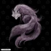 Purple Fox Embroidery Design Purple Fox Embroidery T-Shirt